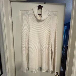 Kenneth Cole Elegant Cream Cowl Neck Sweater